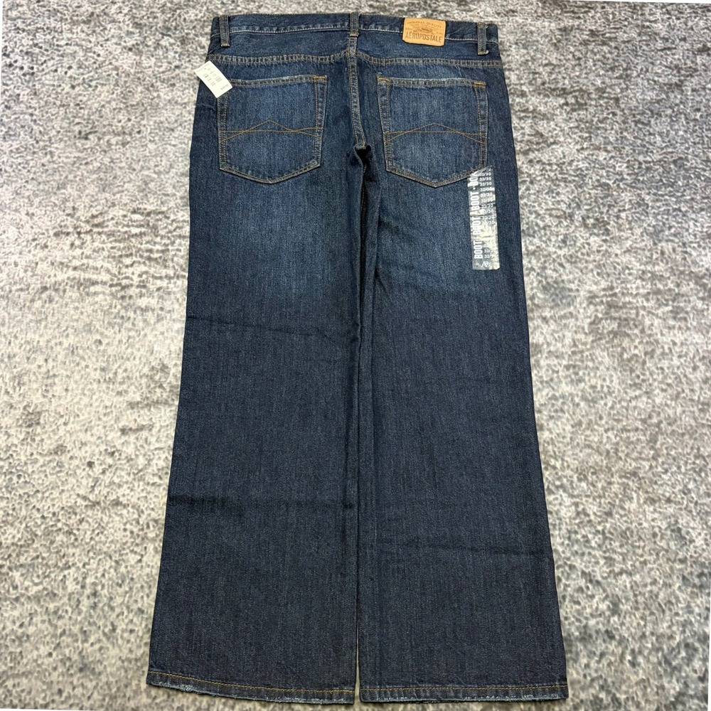 NWT Aeropostale Benton Original Bootcut Jeans Mens 34x30 Blue Western Grunge Y2K